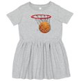 thumbnail image 3 of Inktastic Basketball Swish Girls Toddler Dress, 3 of 5