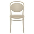 thumbnail image 3 of Luxury Commercial Living 33.5" Taupe Brown Stackable Outdoor Patio Armless Chair, 3 of 6