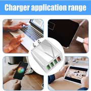 Hyper Charge Pro, Hyper Charge Pro Charger, 4-Port Quick Charge 3.0 Hub with Temp Control & Fast Charging, Charge All Your Devices 4X Faster for Android and iPhone (F)