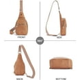 thumbnail image 7 of Small Sling Bag for Women Leather Crossbody Fanny Packs Chest Bag for Women, 7 of 7