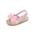 thumbnail image 5 of Seyurigaoka Baby Girls Summer Beach Sandals, Cotton Bowknot Open-Toe Sandals with Nonslip Soles, 5 of 8