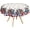 Red Blue-stars, variant on 4th of July Tablecloth Waterproof Patriotic Table Cloths for Memorial Day, Independence Day Indoor Outdoor Dining Room-60"*60" Round