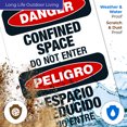 thumbnail image 5 of Confined Space Do Not Enter Bilingual Sign, OSHA Danger Sign,, 5 of 8