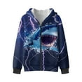 thumbnail image 3 of KUIFORTI Cool Shark Sweater for Boys Fleece-Lined Active Performance Zip Up Hoodies for Boys Soft Skin-Friendly Casual Long Sleeve Jacket 14-16 for Spring, Fall and Winter, 3 of 6