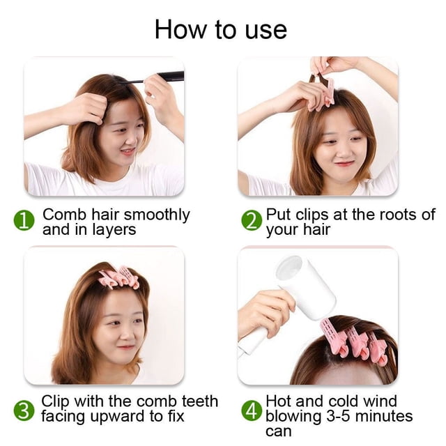 Pince à Cheveux Racine Duveteuse en Plastique, Fer à Friser Portable à Frange Racine, Épingle à Cheveux Ondulée pour Coiffure, Violet