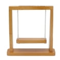 thumbnail image 1 of Mini Wooden Swing 1:12 Miniature Scene Furniture Model Dollhouse Accessory for Above 3 Years Old, 1 of 8