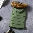 thumbnail image 3 of Women Short Outerwear Cotton-padded Jackets Pocket Hooded Vest Coats, 3 of 4