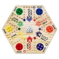 thumbnail image 2 of Muyoka Juego de mesa de canicas con 6 dados y 30 bolas de canicas Juego de mesa interactivo para padres e hijos Juego de mesa de doble cara Juegos de mesa de pista rápida de madera para niños adultos Muyoka Hogar, 2 of 7