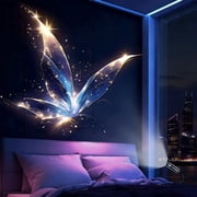 USB-Powered Dreamy Projection Night Light - Portable Creative Ambient Light for Bedroom Decor, Soft Glow Projector for Sleep & Relaxation, Durable USB Lamp for Home & Travel Use, 11in, 6 Patterns