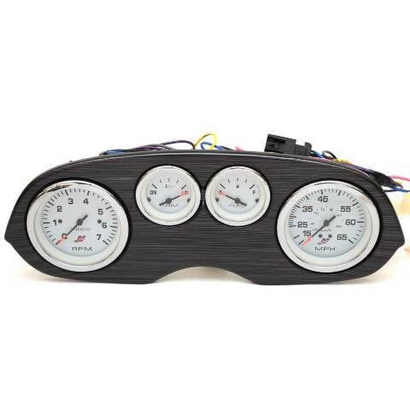 Lund Boat Gauge Panel 2207753 | Mercury 15 x 5 1/2 Inch Brushed Black
