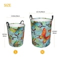 thumbnail image 5 of Daiia Retro Seamless Flying Butterflies Round Laundry Basket with Handles Thickened Waterproof Circular hamper,Dirty Clothes Storage Basket for Bedroom,Bathroom,College Dorm-Medium, 5 of 8