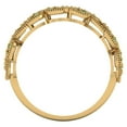 thumbnail image 5 of 0.17 ct Brilliant Round Cut Simulated Green Diamond 14k Yellow Gold Band SZ 9.25, 5 of 6
