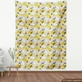 thumbnail image 4 of Ambesonne 70's Fabric by the Yard Upholstery, Overlapping Geometric Shapes, 10 Yards, Pale Earth Yellow Blush, 4 of 5