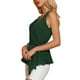 thumbnail image 1 of INSPIRE CHIC INSPIRE CHIC Tops De Verano Para Mujer, Sin Mangas, Con Escote En V, Con Lazo, En La Cintura Verde oscuro S, 1 of 6