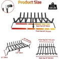 thumbnail image 2 of Flat Bar Fireplace Grate Heavy Duty Solid Steel Fireplace Log Grate with Support Legs Firewood Rack Outdoor for Backyards Courtyards Terraces Fireplaces, 2 of 6