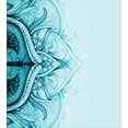 thumbnail image 3 of Mandala Duvet Cover Set, Traditional Ornamental Lace Border with Swirled Flower Lines Eastern Folk Art, Decorative 2 Piece Bedding Set with 1 Pillow Shams, Twin Size, Aqua, by Ambesonne, 3 of 3