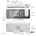 thumbnail image 7 of Alarm Clock - Projection Alarm Clock for Bedroom Ceiling, 7.4" Digital Radio Alarm Clock with Projector, Dual Loud Alarm Clock with USB Port, 4 Dimmer, Snooze, 180° Rotable, Plug-in, 12/24H DST, 7 of 7