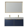 thumbnail image 3 of Vinnova Alicante 48" Double Floating Vanity White Top Classic Blue w/ Mirror, 3 of 10