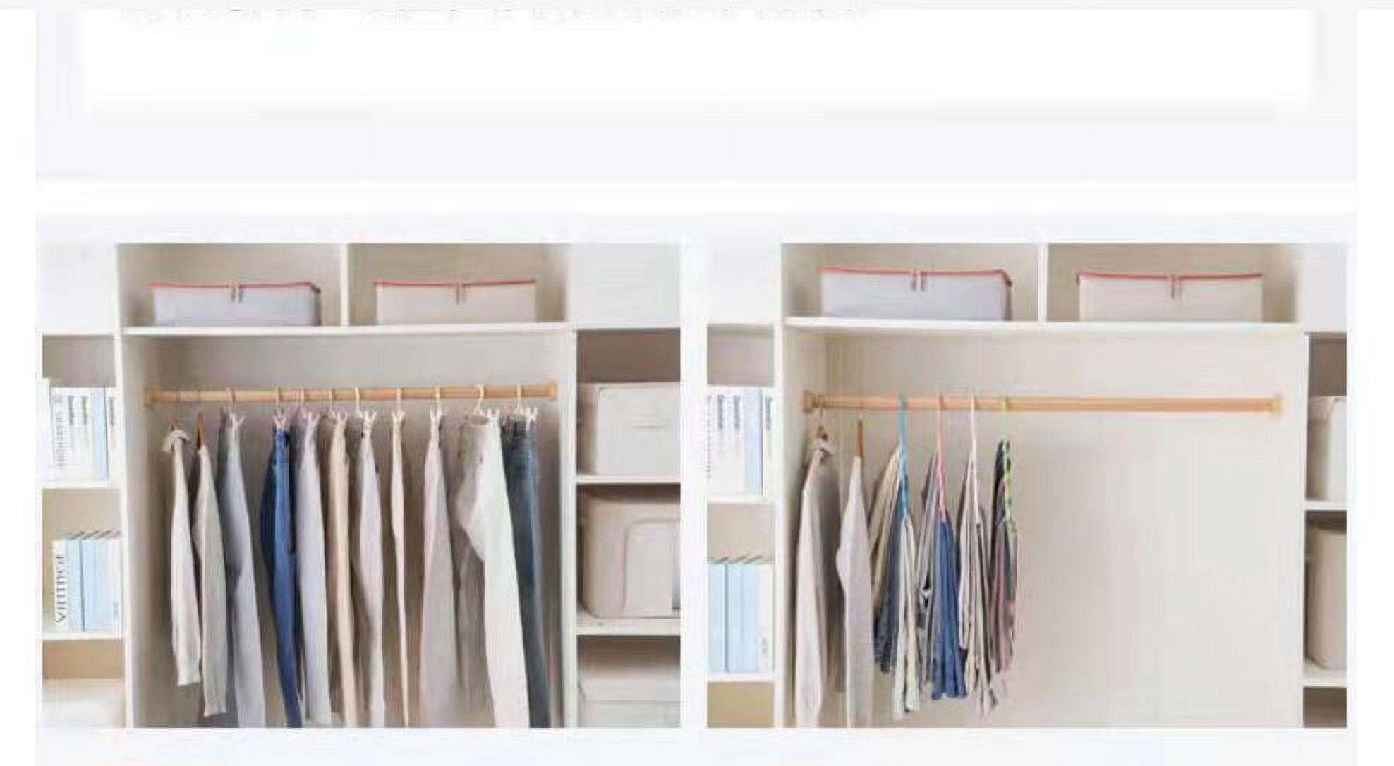 Slip Free 5 Layers Closet Pants Organizer, Multifunctional Space Saving Cloth Hanger,Plastic Non-Slip Space Saving Clothes Slack Hangers for Clothes Trousers Scarfs Ties (4 Pack, Random Color)