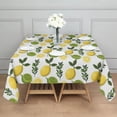 thumbnail image 3 of Yellow Lemon Fruits White Pattern Square Tablecloth,Waterproof Square Table Cover,Wipeable Spillproof Washable Table Cover for Home Kitchen Party Decor 52"x52"(132x132cm), 3 of 6