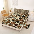 thumbnail image 2 of Erosebridal Rustic Farmhouse Full Size Sheets, Vintage Aztec Bed Sheets, 4-Piece, 2 of 5