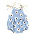 thumbnail image 1 of Kiapeise Baby Girls Summer One-Piece Jumpsuit Sleeveless Floral Strap Romper, 1 of 6