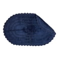 thumbnail image 2 of Alfombra de baño DII Crochet Collection, reversible, ovalada, 21 x 34 cm, color azul, 2 of 8