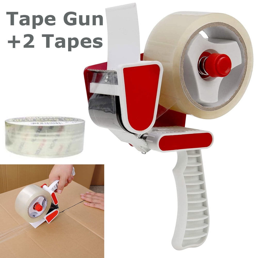 Packing Tape Gun Dispenser + 2 Rolls Heavy Duty Machine Box Packaging