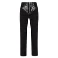 thumbnail image 2 of Pantalones largos para hombre, estilo casual, con bolsillos y cremallera, estilo vintage, de poliéster., 2 of 9