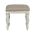 thumbnail image 6 of Liberty Furniture Magnolia Manor Antique White Vanity Stool, 6 of 6