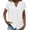 A White, variant on Women Blouse Ndbuld Women's Fashionable V-neck Button-down Short-sleeved Shirt Top Black L
