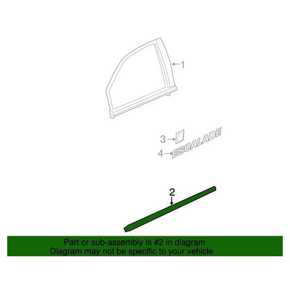 GM 15876406 Moldingfrt S/D