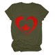 thumbnail image 5 of Camisas de Manga Corta para las Mujeres Impresión de Manga Corta Cuello Redondo, Camisa Casual de Poliéster para las Mujeres, Lavado de Manos, 5 of 8
