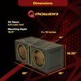 thumbnail image 3 of QPower QBOMB15V Dual 15" Vented Port Subwoofer Sub Box w/ Bedliner Spray, 3 of 9