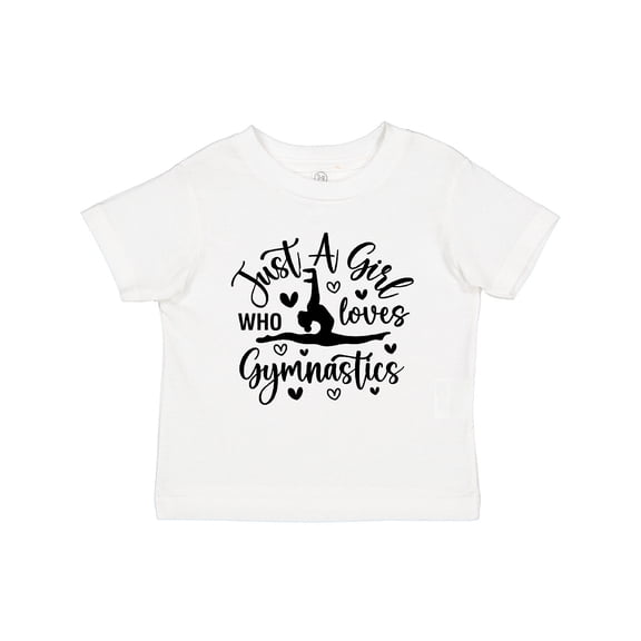 Inktastic Just a Girl Who Loves Gymnastics Girls Toddler T-Shirt
