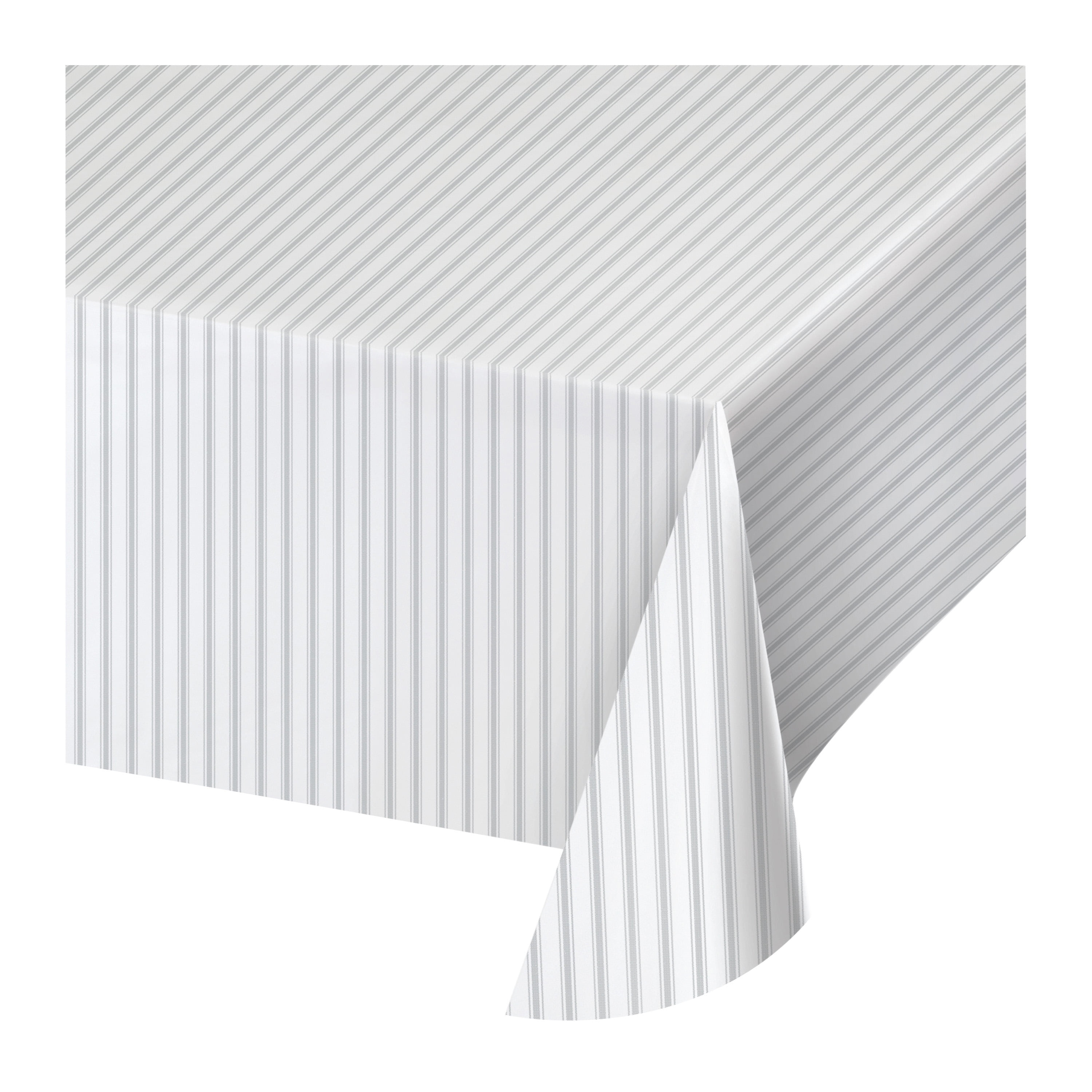Gray Ticking Stripe Plastic Tablecloths, 3 Count Walmart