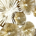 thumbnail image 4 of DecMode Gold Metal Textured Overlapping Disk Floral Wall Decor with Cutouts, 4 of 10