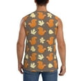 thumbnail image 4 of Fotbe Men's Squirrel And Maple Leaves Print Men's Sleeveless Muscle Tank Tops Casual T-Shirts for Gym Workout Beach-Large, 4 of 8