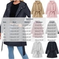 thumbnail image 4 of Ihhxva Windbreaker Jacket for Women Hooded Trench Coat with Pockets Adjustable Waist Women's Longline Lightweight Waterproof Casual Spring Outerwear S-3XL, 4 of 7