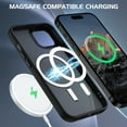 thumbnail image 2 of DOMAVER Magnetic iPhone 14 Plus Case / iPhone 15 Plus Case (6.7") - Slim Fit Matte Translucent Cover | MagSafe Compatible | Shockproof Anti-Yellowing | Black, 2 of 8