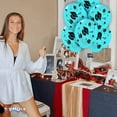 thumbnail image 4 of PMU 100 Pcs Graduation Balloons PartyTex 11 inch Premium Turquoise with All-Over Print Black Grad Caps-Confetti and Streamers Graduation Party Decorations, 4 of 7