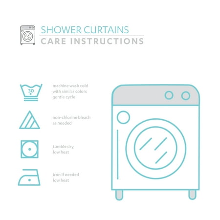 Weeping Flower Shower Curtain Turquoise - Lush D&eacute;cor