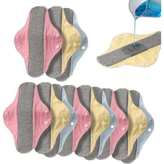 Reusable Incontinence Protection Pads – 24-Pack Washable & Waterproof Absorbent Pads for Home and Overnight Use(1Set, B)