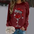 thumbnail image 2 of Women's Hoodless Sweatshirt for Casual Wear Pullover Style with Christmas Print Ideal for Workouts and Everyday Activities Long Sleeve Loose Fit Tops for Women, 2 of 4