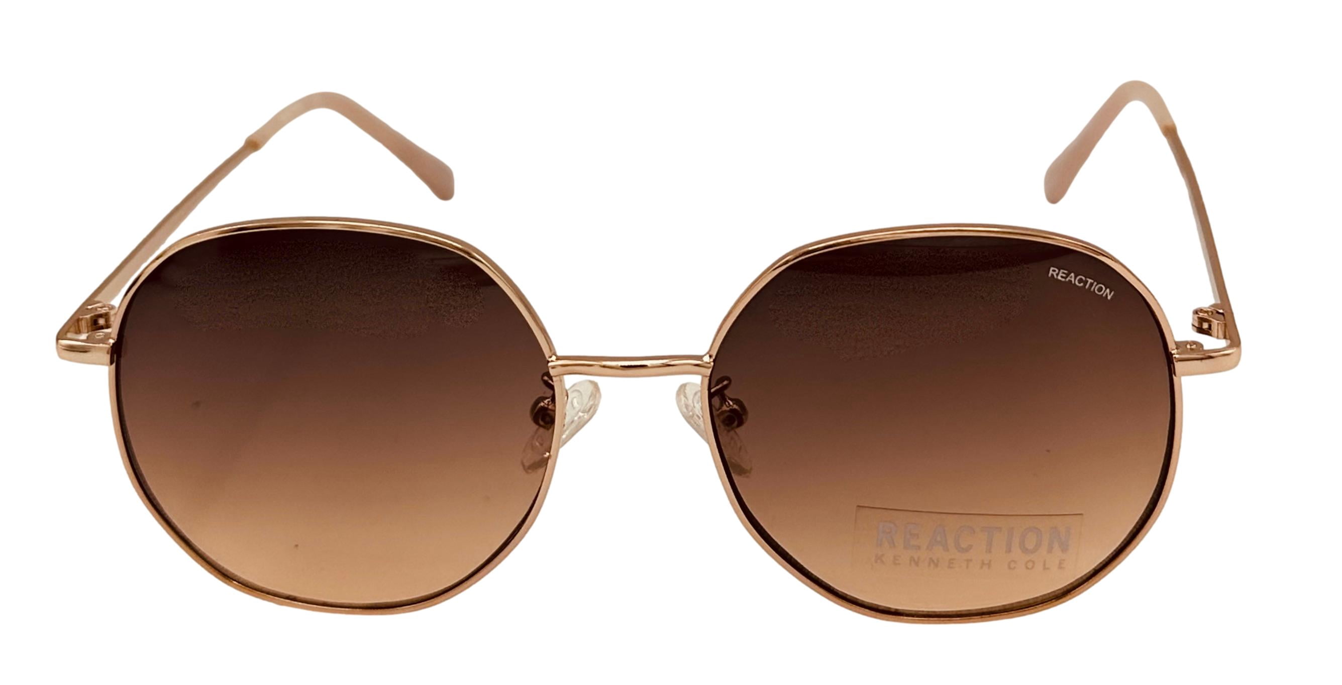 Kenneth Cole Reaction Men's Round Gold Metal Gradient Sunglasses