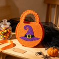 thumbnail image 5 of SMKE Reusable Orange Halloween Goodie Bags with Handles and Scalloped Edges,Durable Cloth Treat Sacks for Candy Cookie Storage,Party Favors,Gift Wrapping,and Spooky Holiday Celebrations, 5 of 6