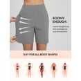 thumbnail image 6 of baleaf Women's 7'' Swim Board Shorts with Zipper Pockets High Waisted Tummy Control Long Beach Swimming Shorts UPF 50+ Quick Dry Modest Swimsuits Bottoms Dark Gary M, 6 of 7