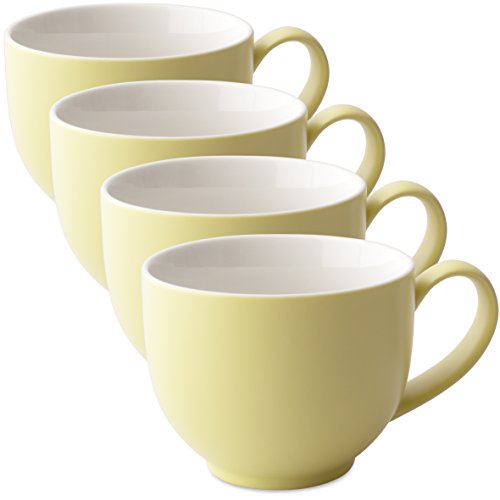 Forlife FORLIFE Q Tea Cup with Handle Satin Finish (Set of 4) 10 oz