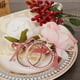 thumbnail image 4 of Juego de Servilleteros de Flores Artesanales Servilleteros Florales para Decoración de Mesa de Boda Anillo de Perlas de Flor Rosa ANGGREK Otros, 4 of 8