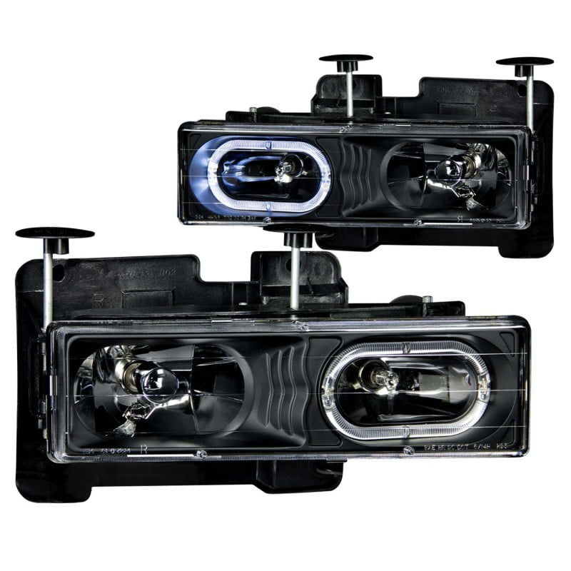 Sold in Pairs Anzo USA 111007 Crystal With Halo Black Headlight Assembly